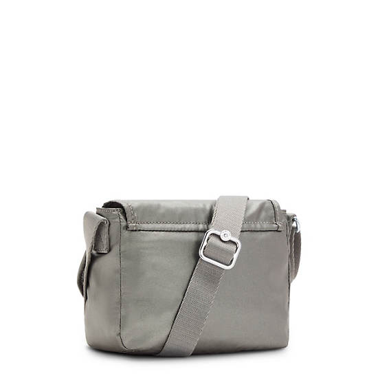 Bolsos Mini Kipling Sabian Metallic Crossbody Grises | MX 1347EB